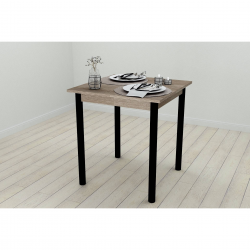 Стіл кухонний Агата 75x70x70 Чорний ДСП Сонома Трюфель 16мм(AGA0012)