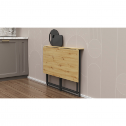 Стіл розкладний Моріс 750x1000x600 Чорний метал ДСП Дуб Артизан 16 мм (MORI006) Стіл розкладний Моріс 750x1000x600 Чорний метал ДСП Дуб Артизан 16 мм (MORI006)