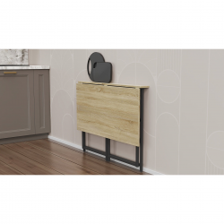 Стіл розкладний Моріс 750x1000x600 Чорний метал ДСП Дуб Сонома 16 мм (MORI004) Стіл розкладний Моріс 750x1000x600 Чорний метал ДСП Дуб Сонома 16 мм (MORI004)