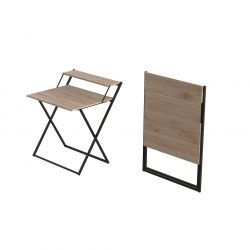 Стіл трансформер Компакт 2 750x790x720 Чорний метал ДСП Дуб Сан-Маріно 16 мм (KOM202)