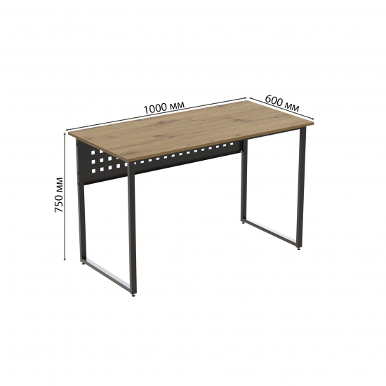 Комп'ютерний стіл Майк 75x100x60 чорний ДСП Дуб Артізан 16мм (MAYK2198)