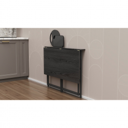 Стіл розкладний Моріс 900 750x900x500 Чорний метал ДСП Сосна Кембра 16 мм (MORI903) Стіл розкладний Моріс 900 750x900x500 Чорний метал ДСП Сосна Кембра 16 мм (MORI903)