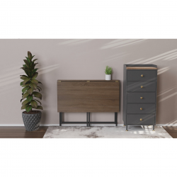 Стіл розкладний Моріс 900 750x900x500 Чорний метал ДСП Дуб Сонома Трюфель 16 мм (MORI905) Стіл розкладний Моріс 900 750x900x500 Чорний метал ДСП Дуб Сонома Трюфель 16 мм (MORI905)