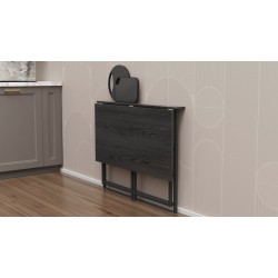 Стіл розкладний Моріс 750x1000x600 Чорний метал ДСП Венге Магія 16 мм (MORI003) Стіл розкладний Моріс 750x1000x600 Чорний метал ДСП Венге Магія 16 мм (MORI003)