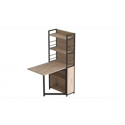 Стіл книжка з етажеркою Практик 2 1555x640x990 Чорний метал ДСП Дуб Сан-Маріно 16 мм (PRA202) Стіл книжка з етажеркою Практик 2 1555x640x990 Чорний метал ДСП Дуб Сан-Маріно 16 мм (PRA202)