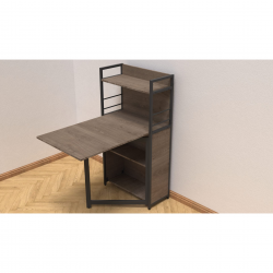 Стіл книжка з етажеркою Практик 1 1200x640x990 Чорний метал ДСП Дуб Сонома Трюфель 16 мм (PRA105) Стіл книжка з етажеркою Практик 1 1200x640x990 Чорний метал ДСП Дуб Сонома Трюфель 16 мм (PRA105)