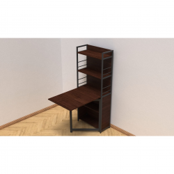 Стіл книжка з етажеркою Практик 2 1555x640x990 Чорний метал ДСП Венге Магія 16 мм (PRA203) Стіл книжка з етажеркою Практик 2 1555x640x990 Чорний метал ДСП Венге Магія 16 мм (PRA203)