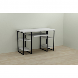 Комп'ютерний стіл Тім 75x140x60 чорний ДСП Біле 32мм(TIM016)