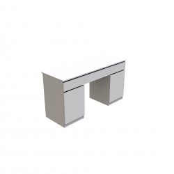 Стіл комп'ютерний Віто 2 750x1400x500 ДСП Білий 16 мм (STO415) 