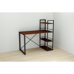 Письмовий стіл Серії Конект c етажеркою 75x120x60 чорний ДСП Венге 16мм (XK00186)