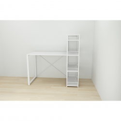 Письмовий стіл Серії Конект c етажеркою 75x120x60 білий ДСП Біле 16мм (XK00187) Письмовий стіл Серії Конект c етажеркою 75x120x60 білий ДСП Біле 16мм (XK00187)