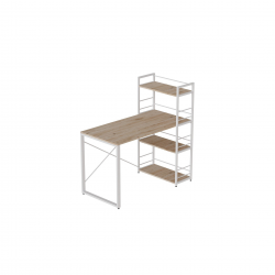Письмовий стіл Серії Конект c етажеркою 75x120x60 білий ДСП Дуб Сан-Маріно 16мм (XK00188) Письмовий стіл Серії Конект c етажеркою 75x120x60 білий ДСП Дуб Сан-Маріно 16мм (XK00188)