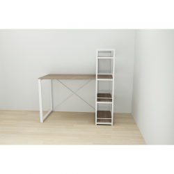 Письмовий стіл Серії Конект c етажеркою 75x120x60 білий ДСП Дуб Сонома Трюфель 16мм (XK00191) Письмовий стіл Серії Конект c етажеркою 75x120x60 білий ДСП Дуб Сонома Трюфель 16мм (XK00191)