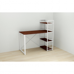 Письмовий стіл Серії Конект c етажеркою 75x120x60 білий ДСП Венге 16мм (XK00192)