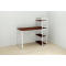 Письмовий стіл Серії Конект c етажеркою 75x120x60 білий ДСП Венге 16мм (XK00192)