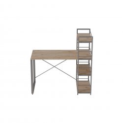 Письмовий стіл Серії Конект c етажеркою 75x120x60 сірий ДСП Дуб Сан-Маріно 16мм (XK00194)