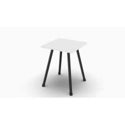 Табурет 430x320x320 Чорний метал ДСП Білий 16 мм (TAB001)