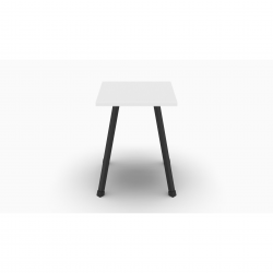 Табурет 430x320x320 Чорний метал ДСП Білий 16 мм (TAB001)