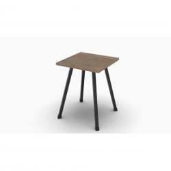 Табурет 430x320x320 Чорний метал ДСП Дуб Сонома Трюфель 16 мм (TAB005)