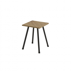 Табурет 430x320x320 Чорний метал ДСП Дуб Артизан 16 мм(TAB006)