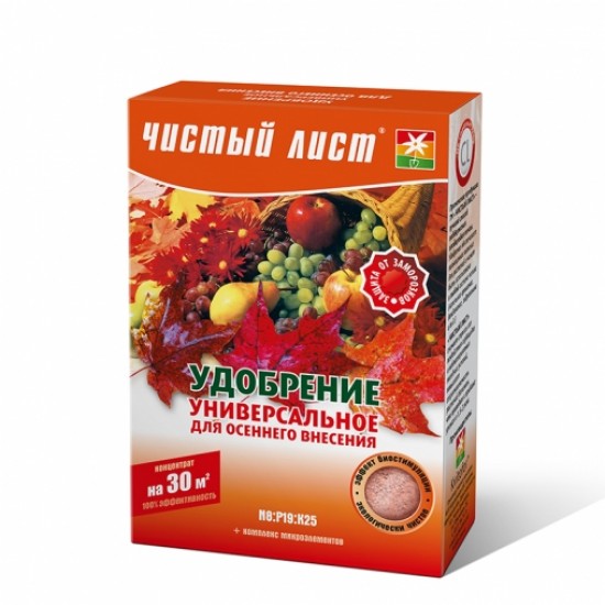 Мінеральне добриво для осіннього внесення універсальне кристалічні Чистий Лист 300гр