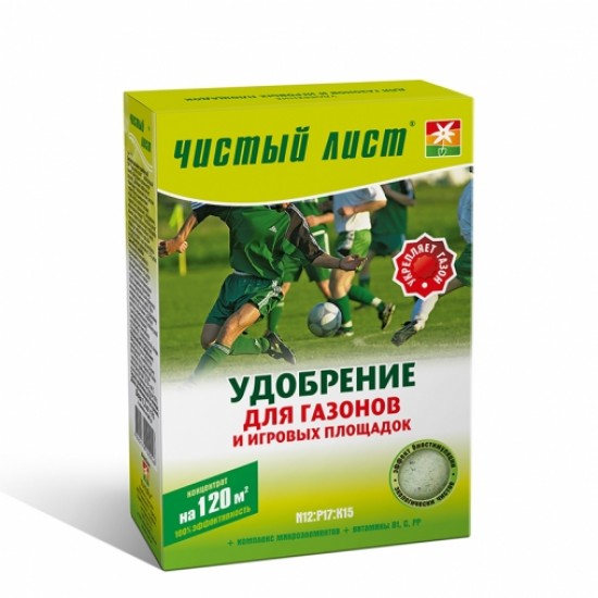 Мінеральне добриво для газонів кристалічне Чистий Лист 1,2кг