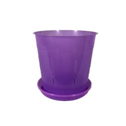 Горщик з бічними отворами для орхідей 15см c підставкою