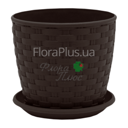 Вазон з підставкою Ротанг 16*15 Вазон з підставкою Ротанг 16*15