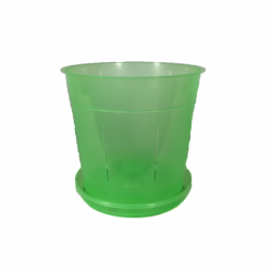 Горщик з бічними отворами для орхідей 15см c підставкою