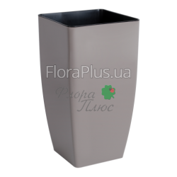 Вазон з автополивом Квадро з вставкою 16*16*30см