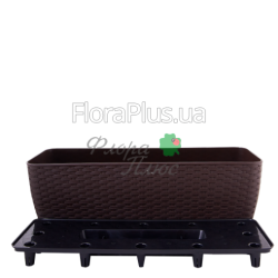 Вазон зі вставкою балконний Ротанг 50*18