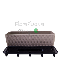 Вазон зі вставкою балконний Ротанг 50*18